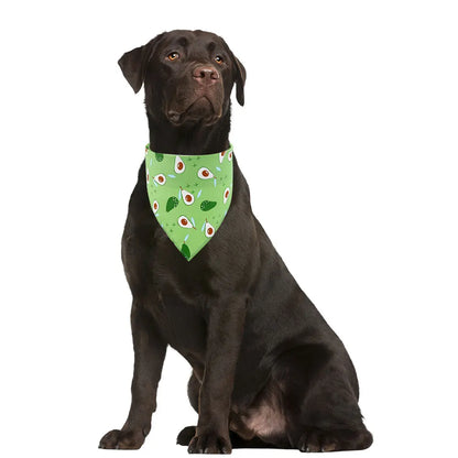 Sucado Dog Bandana Fruit Floral Spring Washable Soft Doggy Scarf Kerchief Summer Adjustable for Small Medium Large Dogs Pets