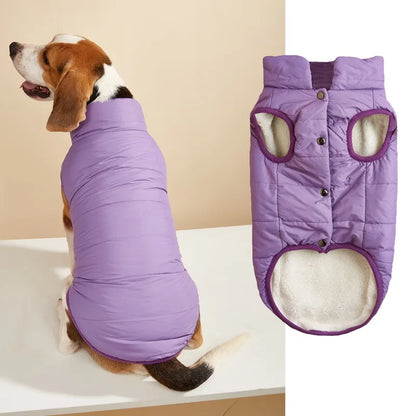 Winter Pet Dog Coat Winter Warmth Clothes Winter Dog Vest With Integrated Keep Warm Fleece Back Zipper For Small Medium Dog