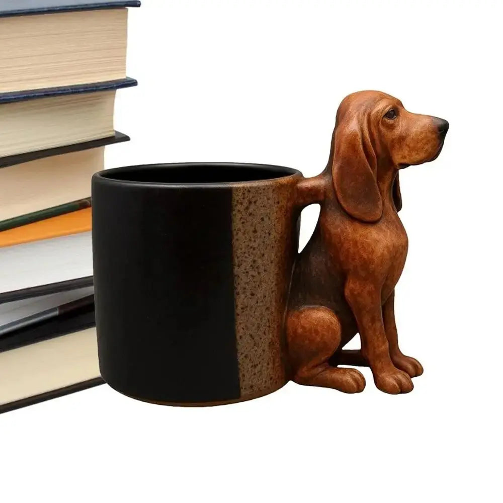 With Handle Dachshund Coffee Mug Puppy Design Adorable Puppy Decoration 3D Animal Mug Handcrafted Dog Lovers Drinkware