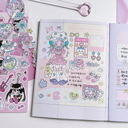 1Pc Scrapbook Material Sticker Decorative Stationery Sticker DIY Arts Crafts Album Deco Sticker Journal Planner Card Sticker