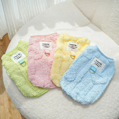 Cute Dog Winter Clothes Warm for Small Dogs Cat Outdoor Soft Cozy Fleece Jacket Vest Coat Pet Chihuahua Yorkies Corgi Ropa Perro