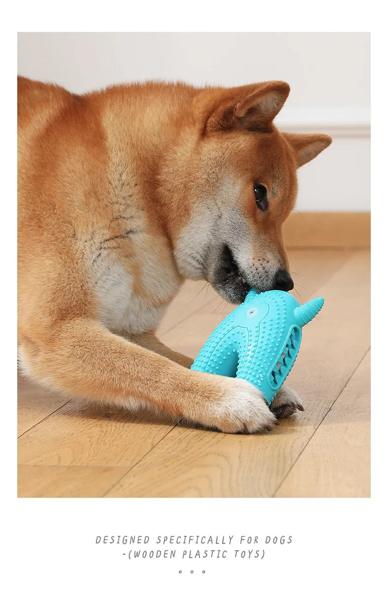 Dog Molar Toy Food Grade Silicone BPA Cute Little Monster Dog Tooth Cleaning Interactive Bite Resistant Sound Toy Pet Supplies