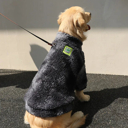 the BIG BEAR WOOL JACKET - HOOPET 3XL-7XL Winter Thick Big Dog Clothes, Lamb's Wool Jacket for Medium/Large Dogs, Windproof Coat, Pet Accessories