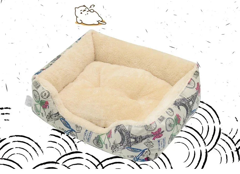 2023 Winter Warm Plush Dog Bed Mat Kennel Soft Fleece Dog Puppy Pet Supplies Nest For Small Medium Dogs House Waterproof Cloth