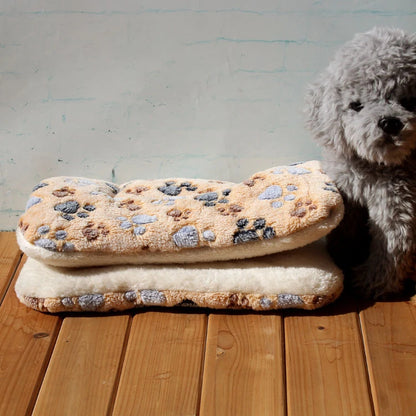 Dog Bed Thickened Dog Mat Pet Cat Soft Fleece Pad Blanket Bed Mat Cushion Home Washable Rug Keep Warm Pet Supplies cama perro