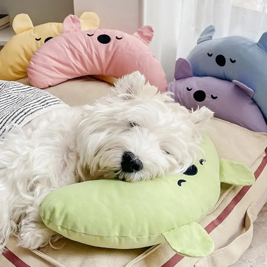New Dog Pillow Cartoon Bear Dog Nest Cat Neck Guard Detachable Washable Soft Rebound Collapse Chin Pad Hypnosis Pet Pillow