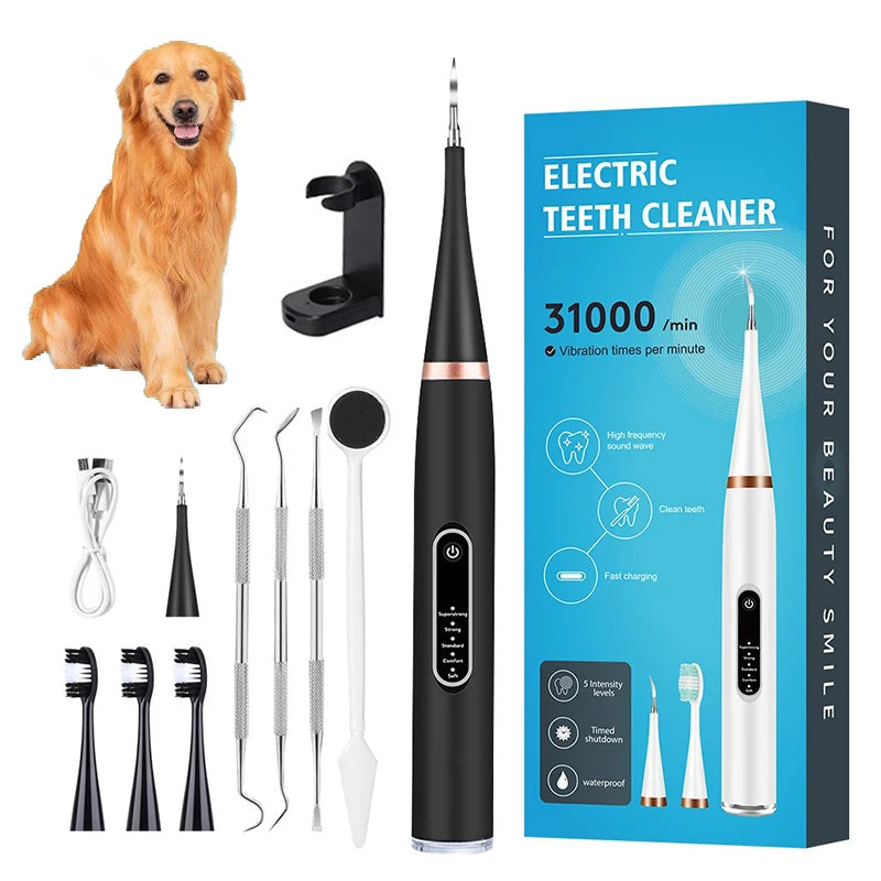 Ultrasonic Dog Dental Cleaner Electric Toothbrush Cleanning Dog Teeth Plaque Remover Pet Dental Calculus Beauty  Instrument