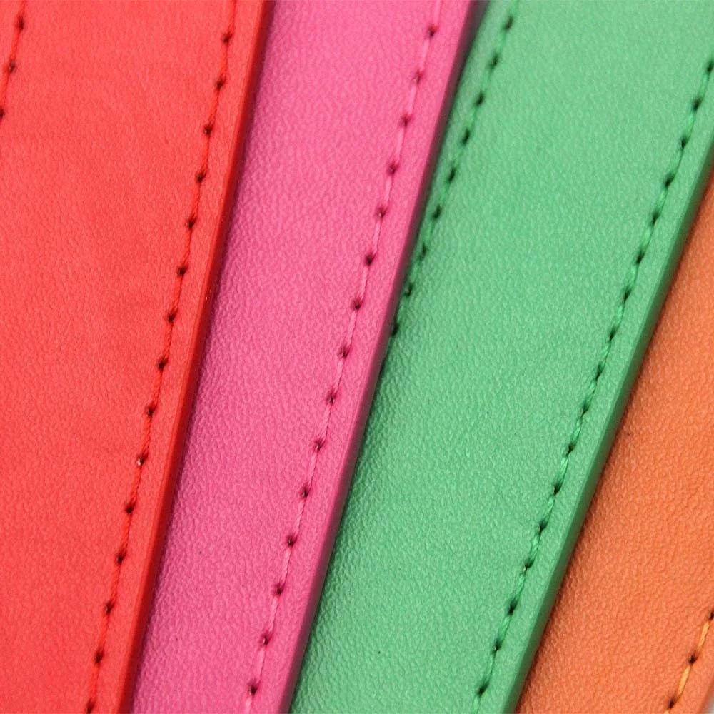 the SIMPY PAWS ADJUSTABLE LEATHER COLLAR - Solid Color Leather Dog Collar, Adjustable Cat Necklace, Puppy Neck Strap Suitable for Medium and Small Dogs, Pet Supplies XS-XL