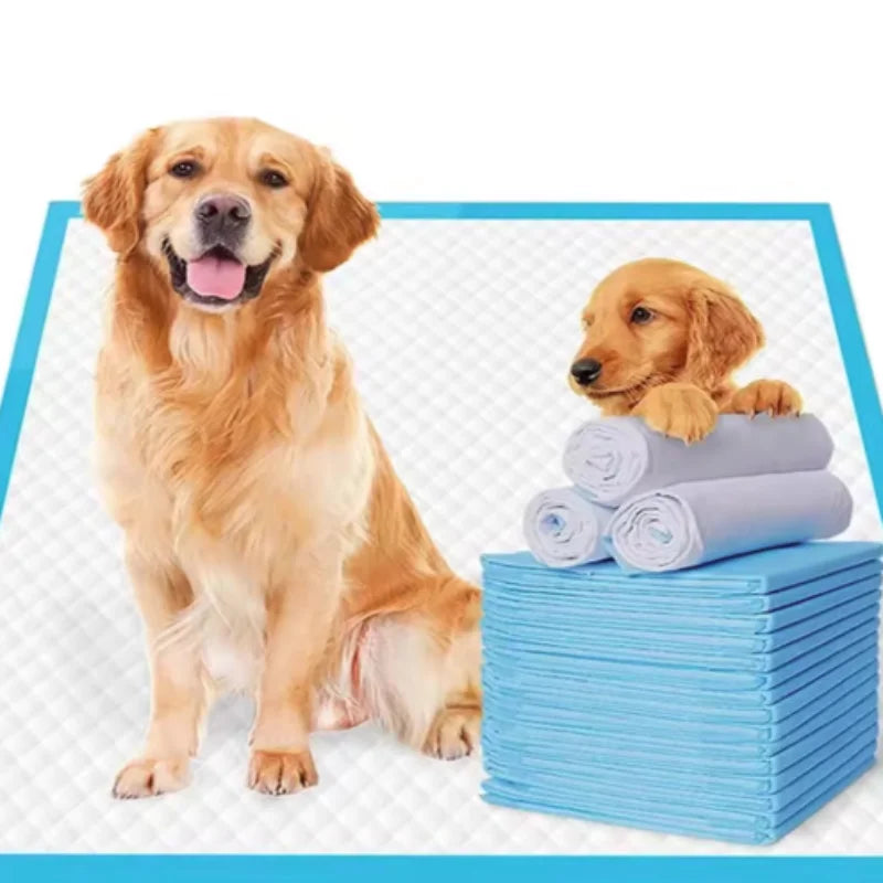 the PUPPY PEE PADS - Pet Training Pads, Dog Pee Pad, Puppy Diaper, Nappy Doggy/Cat Pet Supplies with Quick Drying Surface Super Absorbent Core Leak-Free