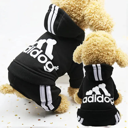 4 Legs Sweatshirt Fashion Stripes Puppy Clothes Soft Warm Pullover Dog Winter Jumpsuit Dog Hoodies for Small Medium Dogs Cats