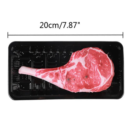 the MEATYMUNCH SQUEAKY - Simulation Steak Pet Chew Sound Dog Toy for Dogs, Bite Resistant Squeaky Puppy/Cat Toys, Pets Products