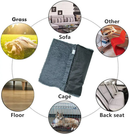 the PAWPLUSH SLEEP MAT - Plush Dog Cushion, Washable Soft Pet Dog Bed Sleeping Mat, Cat/Dog Beds, Dog Pad, Winter Warm Pet Blanket, Large/Medium Dog Cushion
