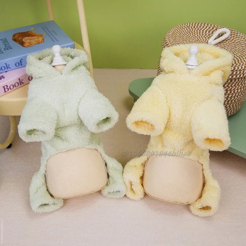 Winter Warm Fleece Pet Dog Jumpsuit for Small Medium Dogs Puppy Cat Pajamas Coat Chihuahua Clothes Pets Costume Yorkie Outfits