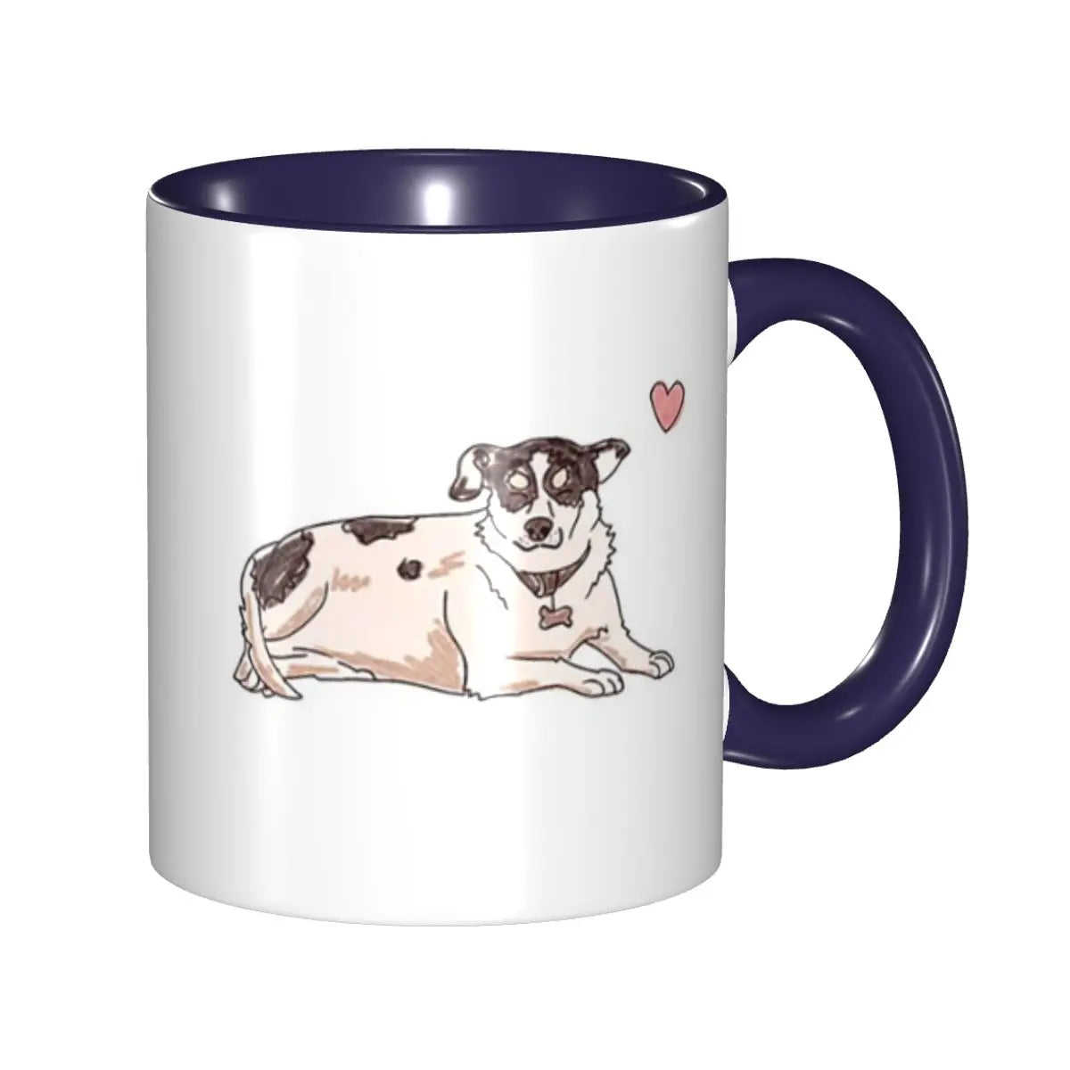 Cute Jack Russell, Sweet Simple Dog Design Mug Funny Ceramic Coffee Cups Tea Mugs Milk Cup Drinkware Gifts for Woman Man