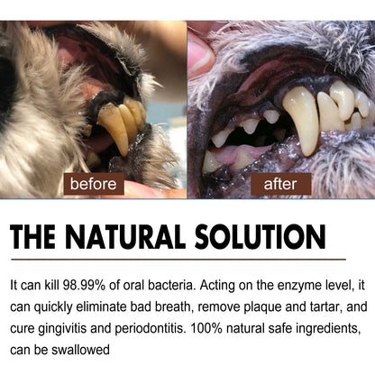 the NATURAL SOLUTION - Pet Tooth Cleaning Spray, Dogs Remove Bad Breath Freshener, Dogs/Cats Oral Cleaning Dental Care Deodorization Spray, Pet Supplies 30ml