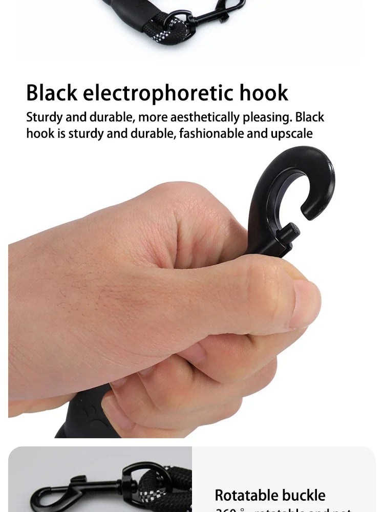 the REFLECTAROUND COMFORT LEASH - Pet Reflective Leash, Nylon Round Leash, Explosion-Proof Punch Leash, Dog Walking Round Leash without Strangulation