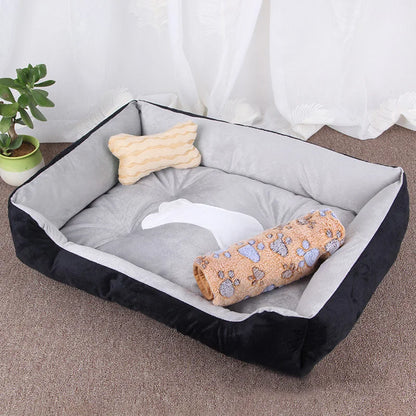 Non-slip Pet Bone Bed for Small Medium Large Dogs Winter Warm Puppy Big Dog Cushion Bulldog Cat mascotas Beds legowisko dla psa