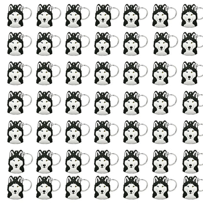 50PCS Cute Animal Keychain knife Ducks Dogs Cats Keyring for Women Men Kids Handbag Cool Car Key Accessories Friends Key Gifts