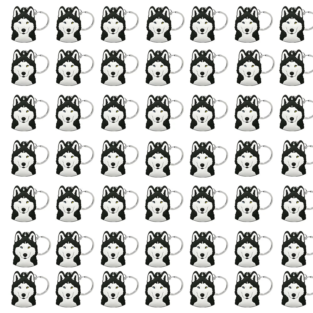 50PCS Cute Animal Keychain knife Ducks Dogs Cats Keyring for Women Men Kids Handbag Cool Car Key Accessories Friends Key Gifts