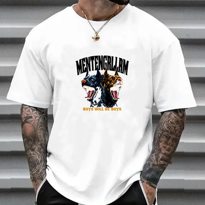 the BAD BOYS - Luxury Brand for Men's T-Shirt, Summer 100% Cotton High Quality Printed Dogs Short Sleeve T-Shirt, Street Fashion Top
