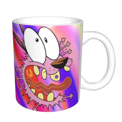 Personalized C-Courage The Cowardly Dog Coffee Mug DIY Ceramic Milk Tea Mug Cup