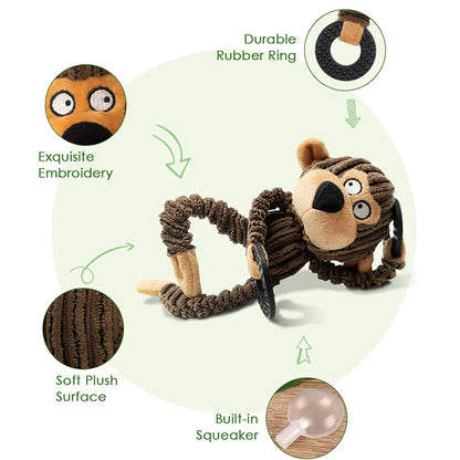 the MONKEY MUNCH PUPPY TOY - Squeaky Puppy Toys, Plush Puppy Chew Toys for Teething, Training Dog Toys for Small Dogs, Toys for Cute Monkey Interactive Dog Toys