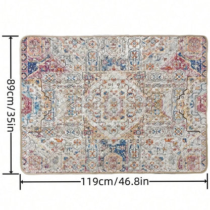 Pet Pee Pad Blanket Washable Urine Mat Ethnic Style Reusable Puppy Training Pads Sleeping Bed 4 Layers Absorbent Dogs Pee Mats