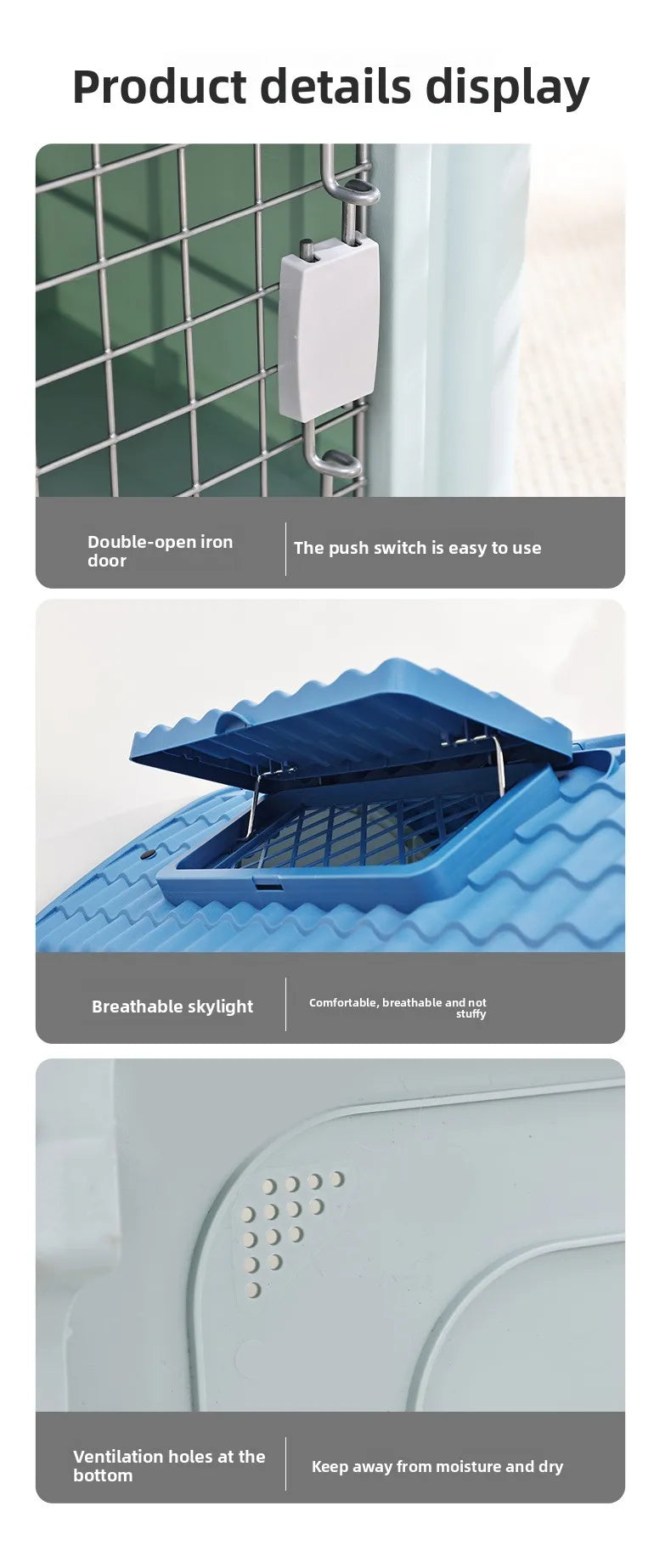 the IN THE DOGHOUSE - Large Waterproof Outdoor Doghouse - Detachable & Washable Dog Cage for Medium/Large Breeds, All-Weather Shelter