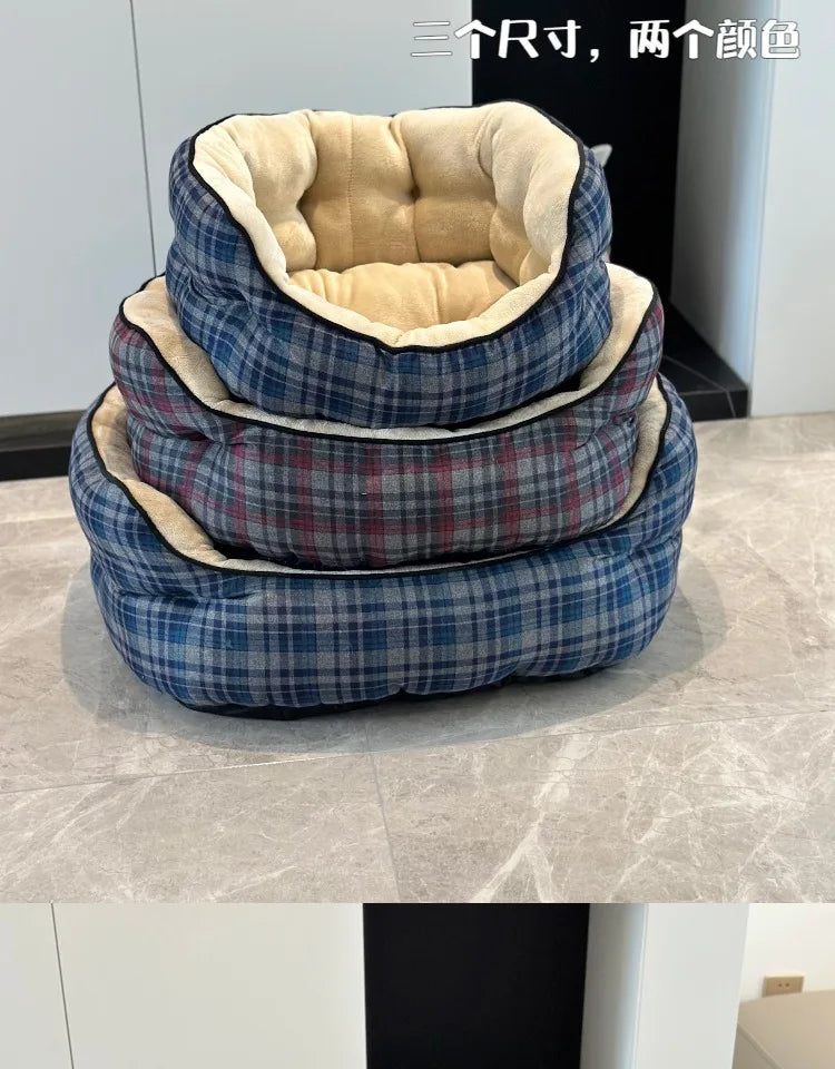 Deep Sleep Dog House High Back Warm Donut Bed for Small Medium Dogs Thick Plush Winter Bed for Teddy French Bulldog Puppies Cats