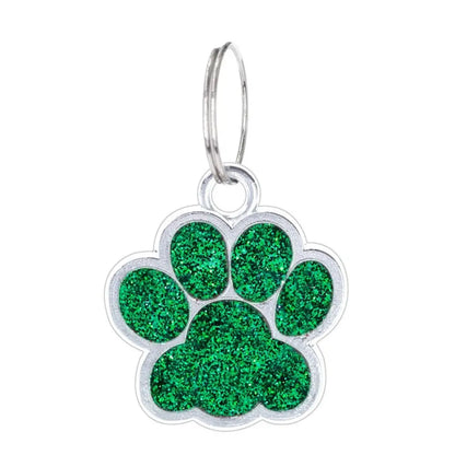 Cat Dog Paw Print Dog Cat Tags Personalized Anti-Lost Pet Glitter Pendant Exquisite with Hook Pet Collar Tag Pendant Kitten