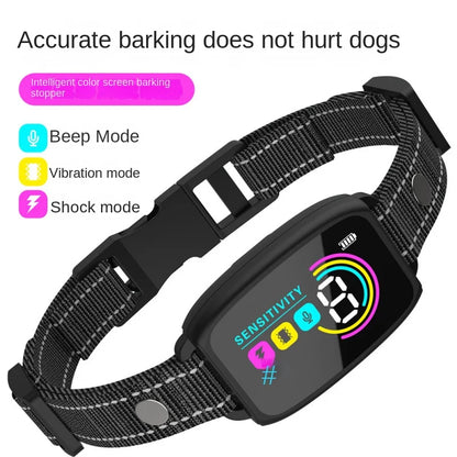 the BARK STOPPER - Intelligent Dog Collar Anti Barking Automatic Stop Device Dog Training Electric Anti Disturbance Stop Barking Waterproof