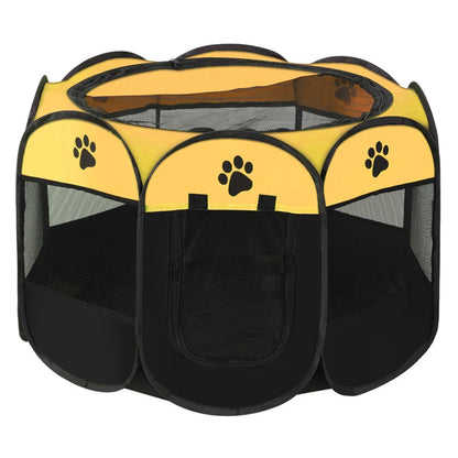 Folding Pet Tent Dog House Camping Accessories Pet Cage Octagonal Cage Fence Outdoor Playpen Puppy Shelter