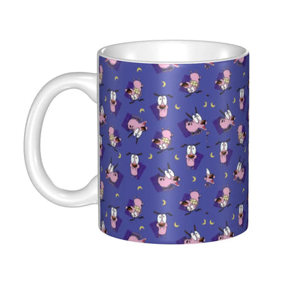 Personalized C-Courage The Cowardly Dog Coffee Mug DIY Ceramic Milk Tea Mug Cup