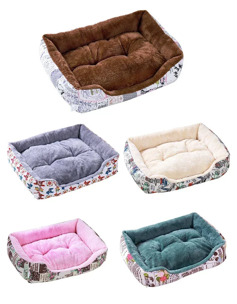 2023 Winter Warm Plush Dog Bed Mat Kennel Soft Fleece Dog Puppy Pet Supplies Nest For Small Medium Dogs House Waterproof Cloth