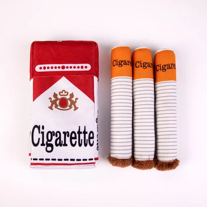 Creative Cigarette Interactive Giggles Dog Toys Funny Interactive Plush Dog Toys Funny Plush Chewing Toy Cigaret Box Pet Gifts