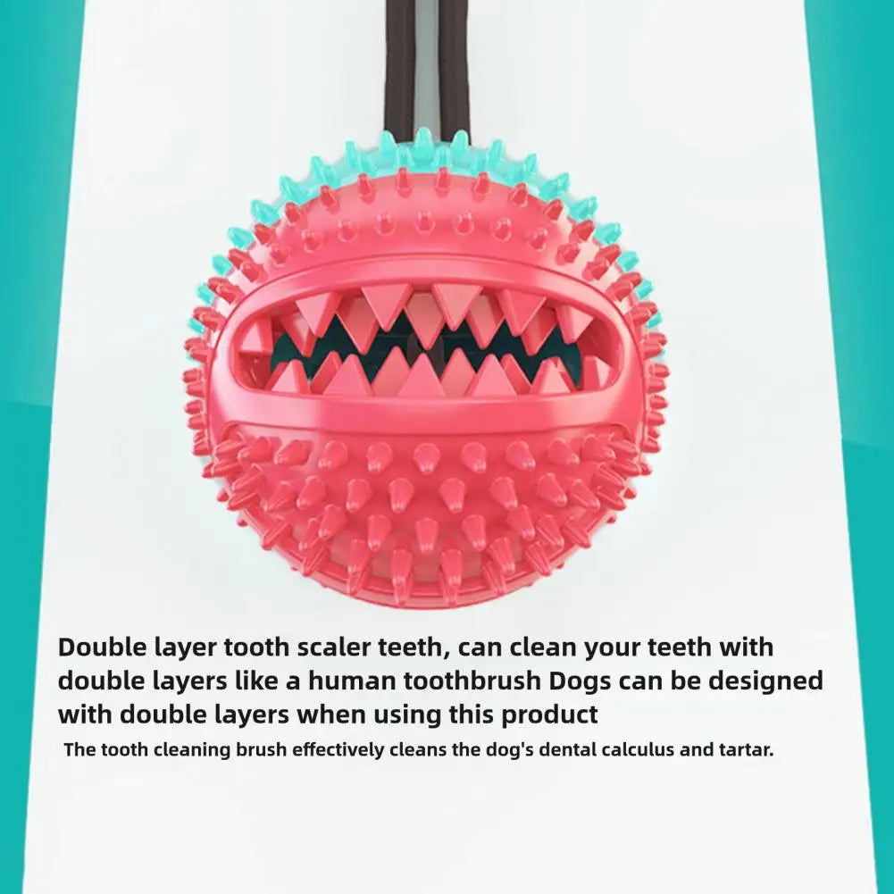 Dog Chew Toys for Aggressive Chewers Interactive Dog Suction Cup Toy Teething Rope Toy Dog Puzzle Treat Food Dispensing Ball Toy