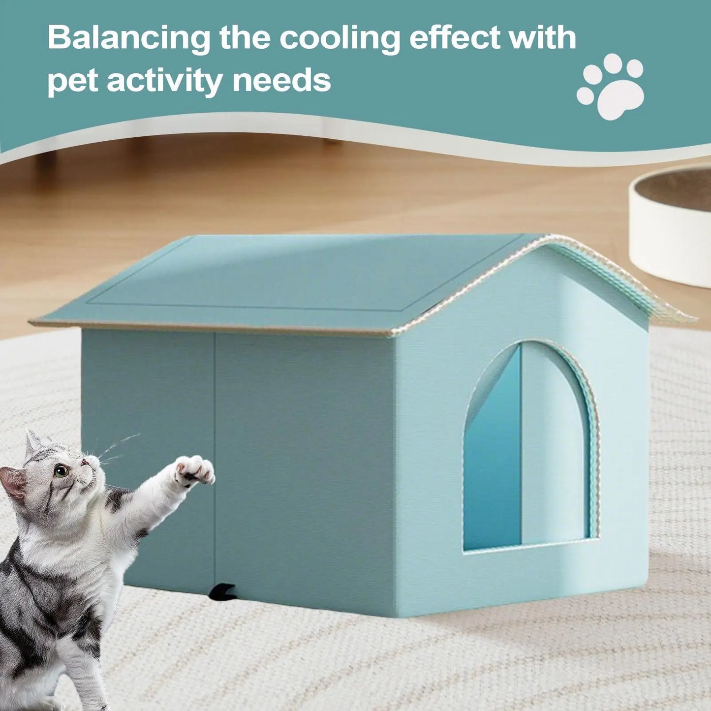 the DOG ICEHOUSE - Enclosed Dog Cooler Nest, Spacious Puppy/Kitten Ice Nesting Pet Accessory for Small/Medium/Large Pets