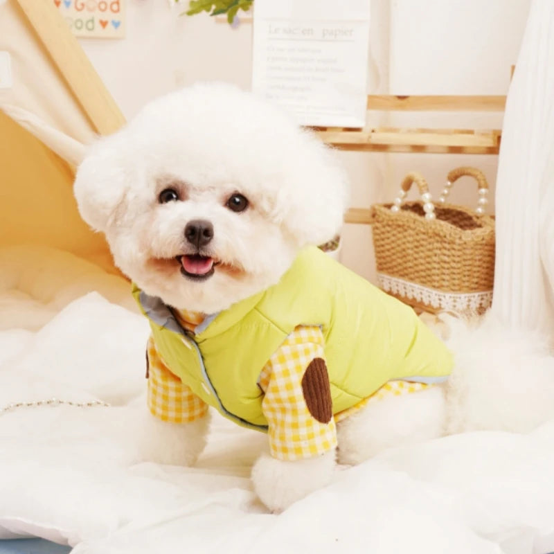 Soft Cotton Pet Dog Clothes Warm Dog Plaid Shirt Luxury Puppy Pullover Autumn Cat Shirt Cute Solid Pet Costume Chihuahua Clothes