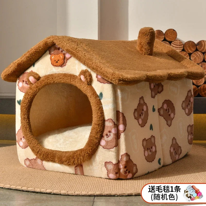 Dog Kennels Four Seasons Universal Small Dog Houses Removable and Washable Warm Dog House Cat Kennel Pet Supplies House for Dogs