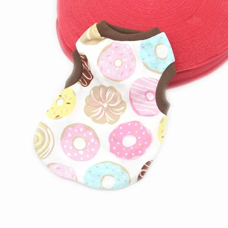 the COOLBARK SUMMER TEE - Dog Clothes Summer Thin Dog Vest T-Shirt, Print Dog Cute Outfits, Chihuahua, Pet Clothing, French Bulldog, Pug Costumes, Puppy Shirts