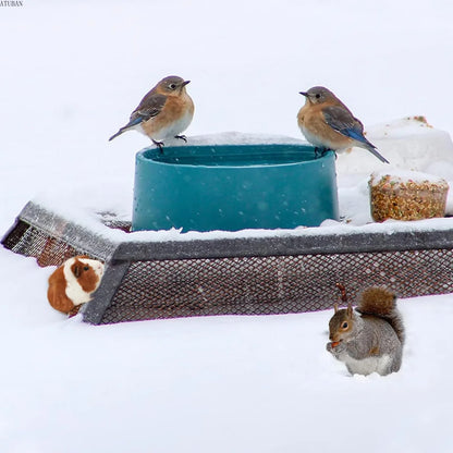 Heated Pet Bowl Intellectual Temperature Control 2.2L Heated Dog Bowl Winter Bird Bath Heater Dish Thermal Water Bowl for Dogs