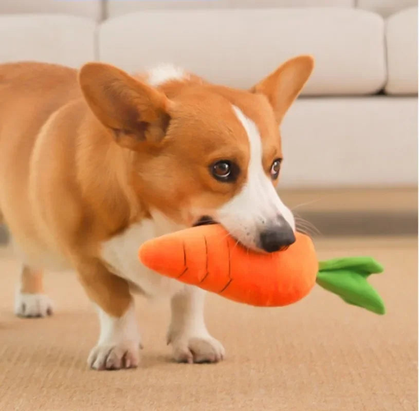 Giant Carrot Dog Toy with Sounds Extra Large 29.5" Durable Plush Chew Toy Anxiety Relief Calming Puppies Adult Dogs Pet Supplies