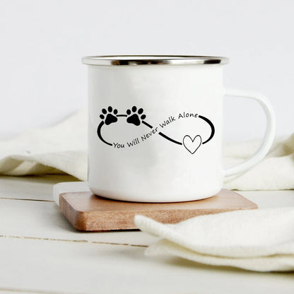 Funny Dachshund Print Creative Enamel Mug Coffee Wine Mugs Cartoon Dogs Paw Party Drink Beer Juice Milk Cups Gifts for Lover Dog