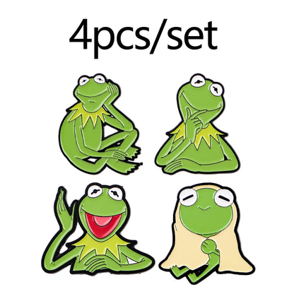 Cute Animals Dogs Cats Enamel Pins Cartoon Frogs Brooch Lapel Pin Badge on Backpack Clothing Accessories Fashion Jewelry Gifts