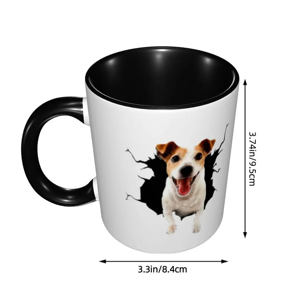 Dog Jack Russell Terrier -cute Gift Jack Russell Terrier For Mom Mug Funny Ceramic Coffee Cups Tea Mugs Milk Cup Drinkware Gifts