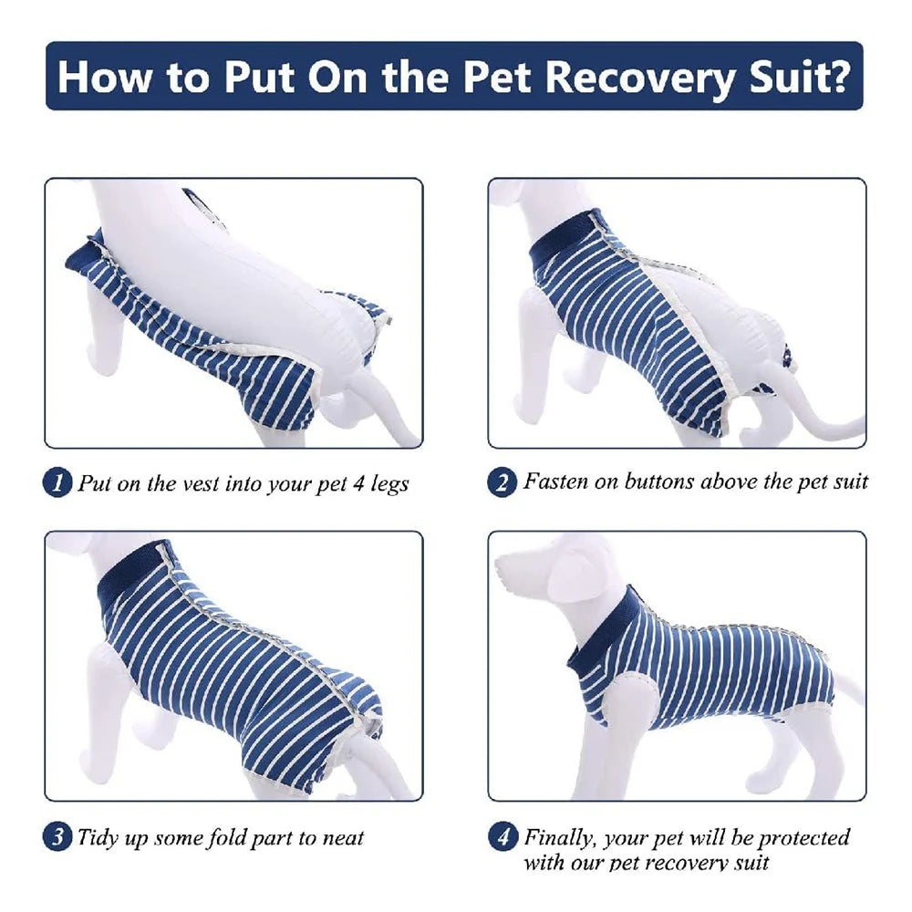 Dog Surgical Recovery Suit Abdominal Wound Wrap Belly Protector After Surgery Puppy Surgical Clothes Home Indoor Pets Clothing