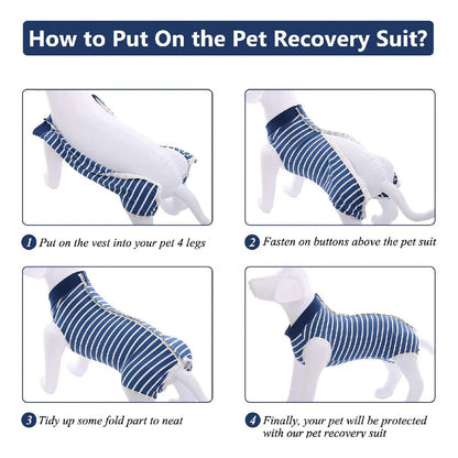 Dog Surgical Recovery Suit Abdominal Wound Wrap Belly Protector After Surgery Puppy Surgical Clothes Home Indoor Pets Clothing