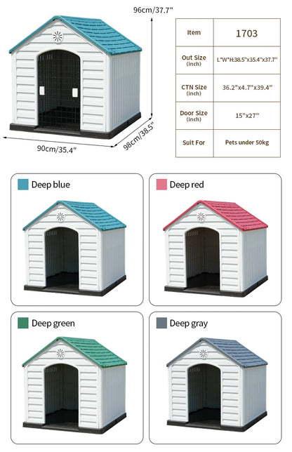 the SNOOPY DOGHOUSE - Luxury Big Plastic Doghouse, Outdoor Large Doghouse, Pet Dog Home