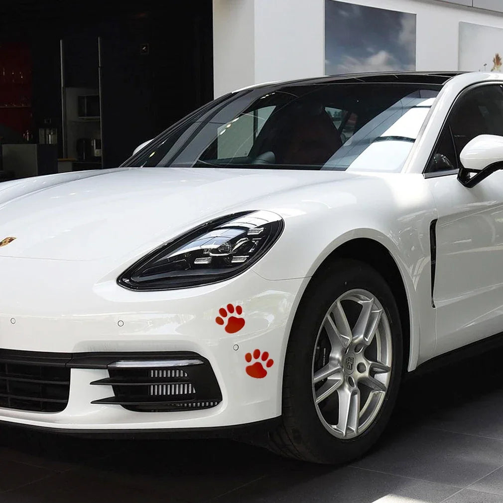 1/2/4Pairs 3D Stickers Paw Animal Dog Cat Cool Design Bear Foot Prints Footprint Decal Car Stickers for Auto Motorcycle