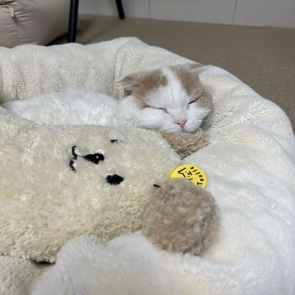 Winter Dog Pillow To Protect Cervical Spine Deep Sleep U-Shaped Pillow Fall Plush Warm Cat Pillow Sleep Pillow Dog Supplies